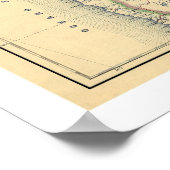 Poster Carte de la République du Brésil 1892 (Coin)