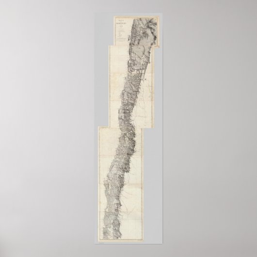 Poster Carte de la République du Chili 18 (Devant)