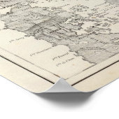 Poster Carte de la République du Chili 8 (Coin)