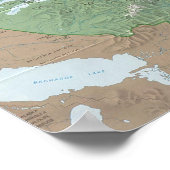 Poster Carte de la réserve nationale de Katmai (Coin)