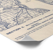 Poster Carte de la route cyclable du Wisconsin 2 (Coin)