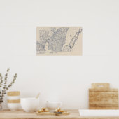 Poster Carte de la route cyclable du Wisconsin 2 (Cuisine)