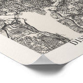 Poster Carte de la rue Beige Arch de Washington DC Boho (Coin)