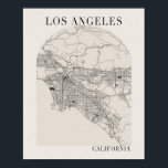 Poster Carte de la rue Boho Arch de Los Angeles Californi<br><div class="desc">Los Angeles California Boho Arc Minimal Couleur Beige Pleine Carte de rue</div>