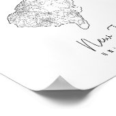 Poster Carte de la rue minimale du New Jersey (Coin)