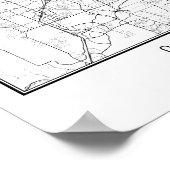 Poster Carte de la rue Orlando Florida (Coin)