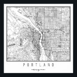 Poster Carte de la rue Portland Oregon<br><div class="desc">Carte de la rue Portland Oregon</div>