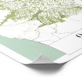 Poster Carte de la rue Retro du parc national olympique (Coin)