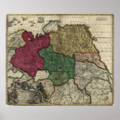 Poster Carte de la Russie (1704) (Devant)