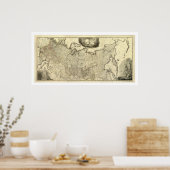 Poster Carte de la Russie 1786 (Cuisine)