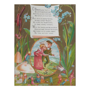 Poster Carte de la Saint-Valentin Quirky Funky Rétro, Kat