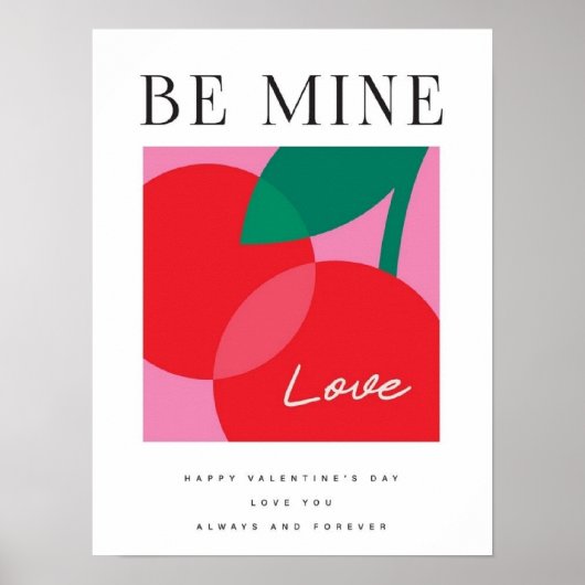 Poster Carte de la Saint-Valentin Sois Mienne (Devant)