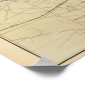 Poster Carte de la section côtière de Tuckerton à Absecon (Coin)