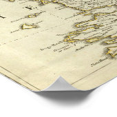 Poster Carte de la section nord du Royaume d'Irlande (Coin)