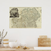 Poster Carte de la section nord du Royaume d'Irlande (Cuisine)