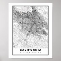 Carte de la Silicon Valley