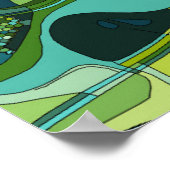 Poster Carte de la structure de la ville d'Amsterdam (Coin)