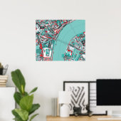 Poster Carte de la structure de Londres City (Bureau à domicile)
