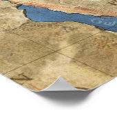 Poster Carte de la Terre Sainte (Coin)