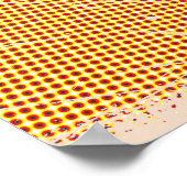 Poster Carte de la Tunisie illustrée par Pop Art (Coin)