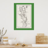 Poster Carte de la vallée de Yosemite de 1876 (Cuisine)