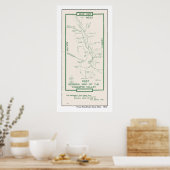 Poster Carte de la vallée de Yosemite en 1914 (Cuisine)