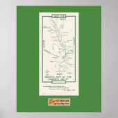Poster Carte de la vallée de Yosemite en 1914 (Devant)