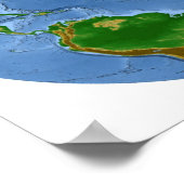 Poster Carte de la végétation de l'Atlantique Nord (Coin)