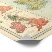 Poster Carte de la végétation et du climat des îles brita (Coin)