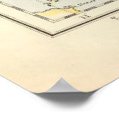 Poster Carte de la vieille Sicile Italie (1883) (Coin)