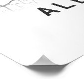 Poster Carte de la ville d'Albuquerque (Coin)