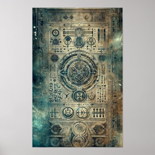 Poster Carte de la ville d'Atlantis (Devant)