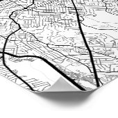 Poster Carte de la ville de Boston avec votre emplacement (Coin)