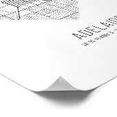 Poster Carte de la ville de Heart Adelaide (Australie) (Coin)