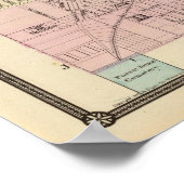 Poster Carte de la ville de Milwaukee, Milwaukee Co (Coin)