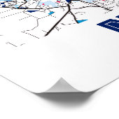 Poster Carte de la ville de New Delhi - Inde MilkTea (Coin)