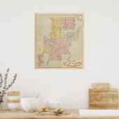 Poster Carte de la ville de Saint-Pierre, Minnesota (Cuisine)