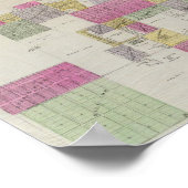 Poster Carte de la ville de Topeka (Coin)