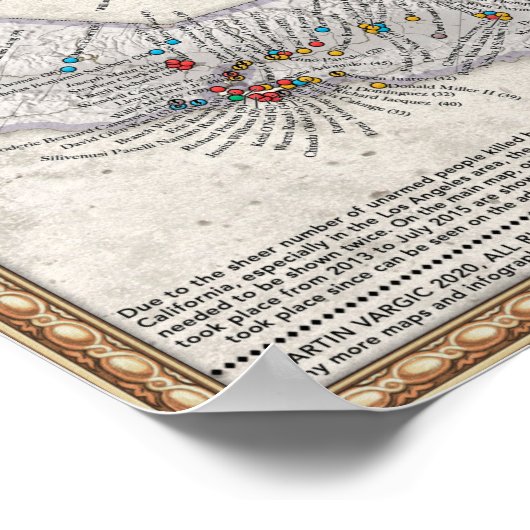 Poster Carte de la violence policière (Coin)