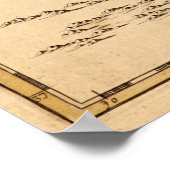 Poster Carte de la Virginie et du Maryland 1721 (Coin)