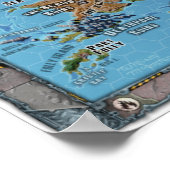 Poster Carte de la zone de trafic des carrefours (Coin)