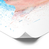 Poster Carte de l'affiche de voyage de la Méditerranée Es (Coin)