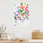 Poster Carte de l'affiche du secteur de la Terre (Cuisine)