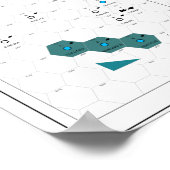 Poster Carte de l'affiche du secteur de la Terre (Coin)