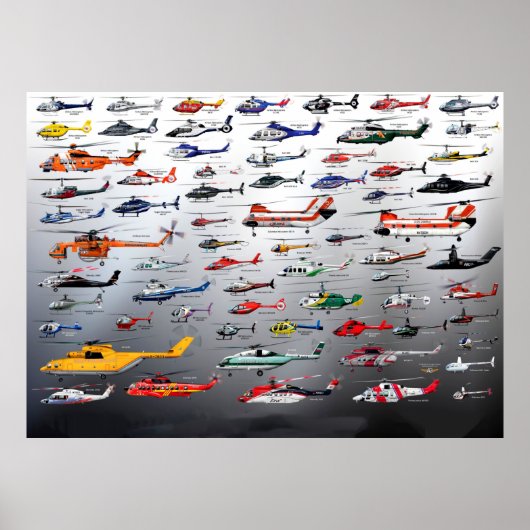 Poster Carte de l'affiche Hélicoptères (Devant)