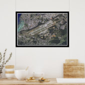 Poster Carte de l'affiche satellite de l'aéroport interna (Cuisine)