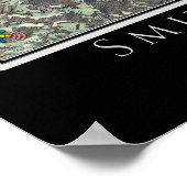 Poster Carte de l'affiche satellite de Smith Mountain Lak (Coin)