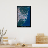 Poster Carte de l'affiche satellite de Sydney Australie (Cuisine)