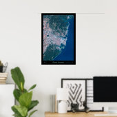 Poster Carte de l'affiche satellite de Sydney Australie (Bureau à domicile)