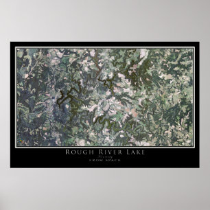 Poster Carte de l'affiche satellite du lac Rough River Ke